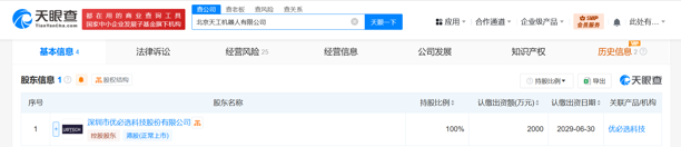 优必选北京新设天工机器人公司，注册资本高达2000万！(图2)